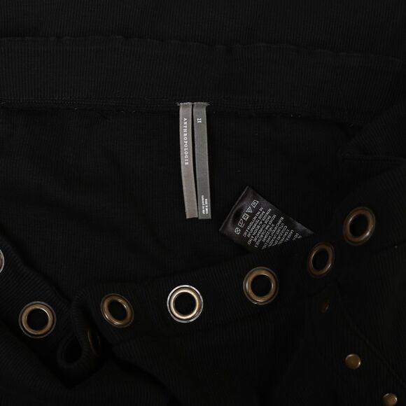 By Anthropologie Hardware Side-Slit Column Midi Skirt Studded Black 2X PS 283781 - Picture 12 of 13